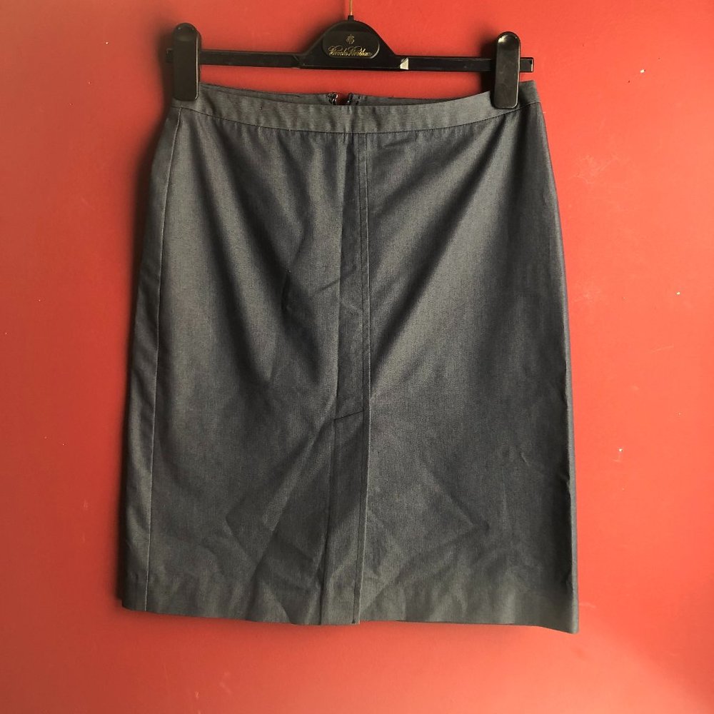 BCBGMaxAzria Faux Denim Pencil Skirt